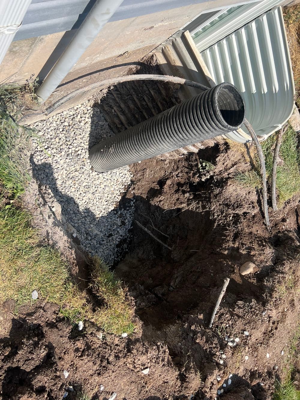 Gallery photos for Basement Flooding Fixed with Exterior Sump Pump Install in Preston: Image #2