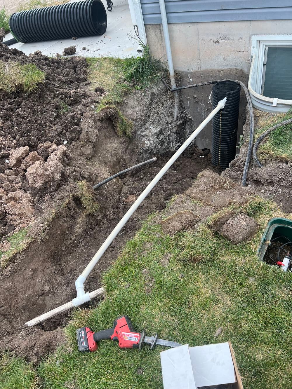 Gallery photos for Basement Flooding Fixed with Exterior Sump Pump Install in Preston: Image #3