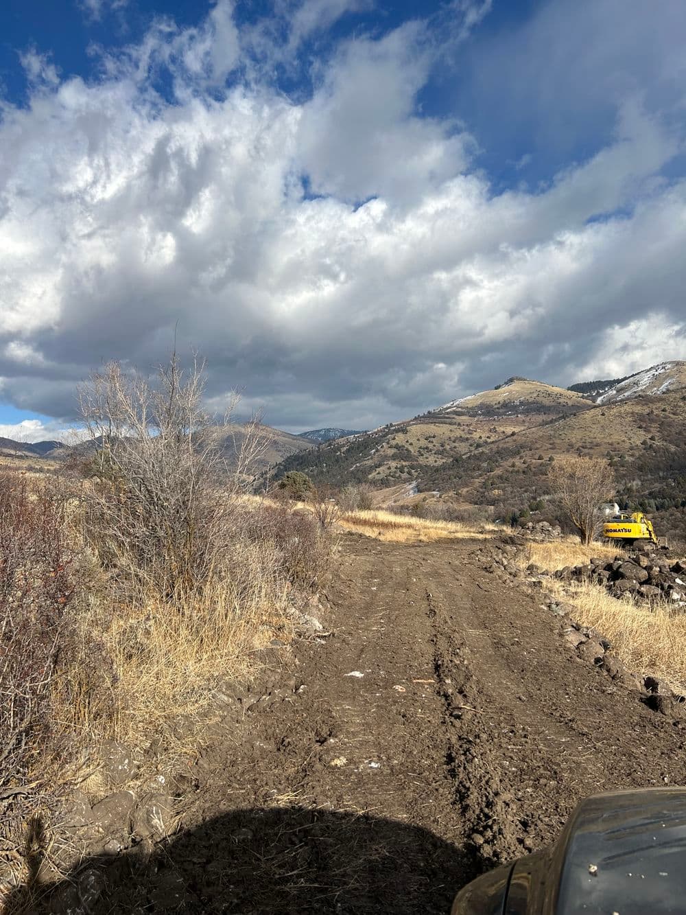 Hillside Driveway Subgrade Excavation in Preston, Idaho