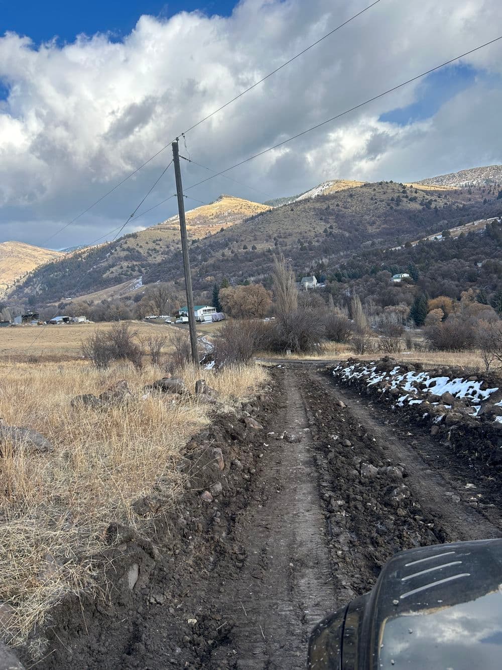 Hillside Driveway Subgrade Excavation in Preston, Idaho