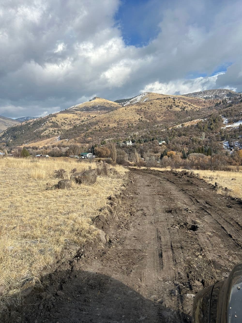 Hillside Driveway Subgrade Excavation in Preston, Idaho