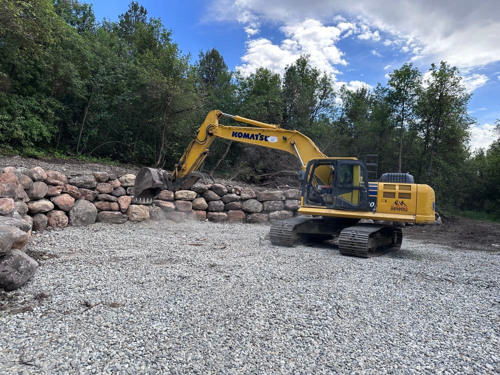 Project Big Boulder Retaining Wall Built in Preston Idaho image